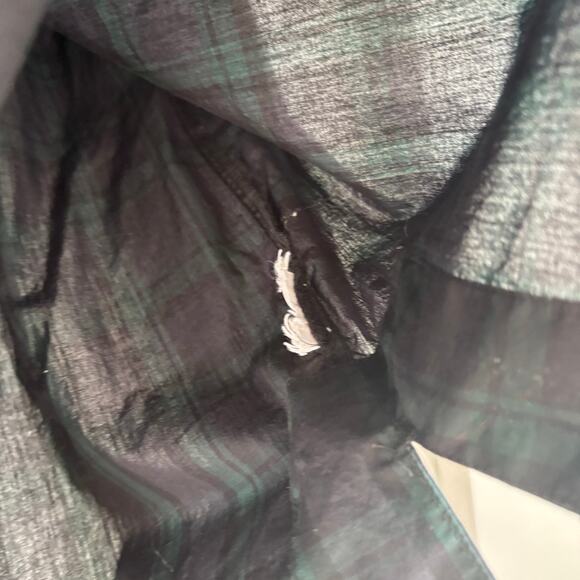 J crew Women’s Velvet-trimmed V-neck tunic in Black Watch Tartan Holiday M - Picture 7 of 10